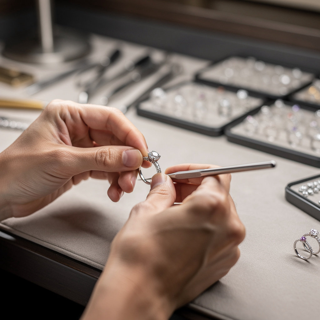 GEMS JEWELRY artisan tools and magnifier for precision jewelry repair in San Diego